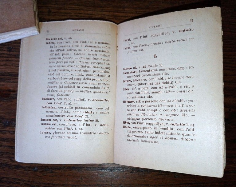 Bianchi,DIZIONARIETTO DI SINTASSI E GRAMMATICA LATINA,1911 Sansoni[minilibro
