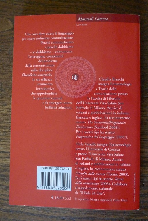 Bianchi/Vassallo,FILOSOFIA DELLA COMUNICAZIONE,2005 Laterza MANUALI