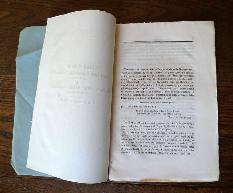 Bianconi,CENNI STORICI SUGLI STUDI PALEONTOLOGICI E GEOLOGICI IN BOLOGNA,1862 | Immagine Gallery 3