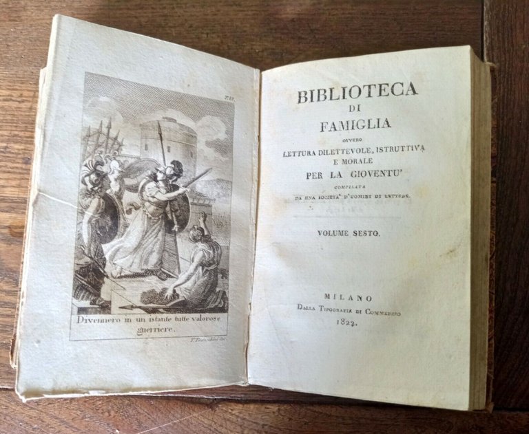 BIBLIOTECA DI FAMIGLIA.LETTURA DILETTEVOLE PER LA GIOVENTÙ,1821