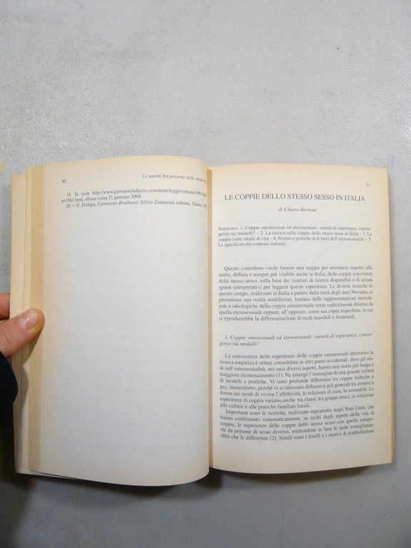 Bilotta LE UNIONI TRA PERSONE DELLO STESSO SESSO,Mimesis 2008