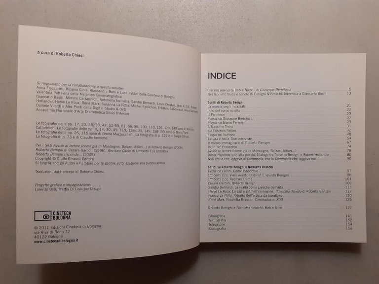 BOB & NICO.ROBERTO BENIGNI E NICOLETTA BRASCHI,Cineteca di Bologna 2011