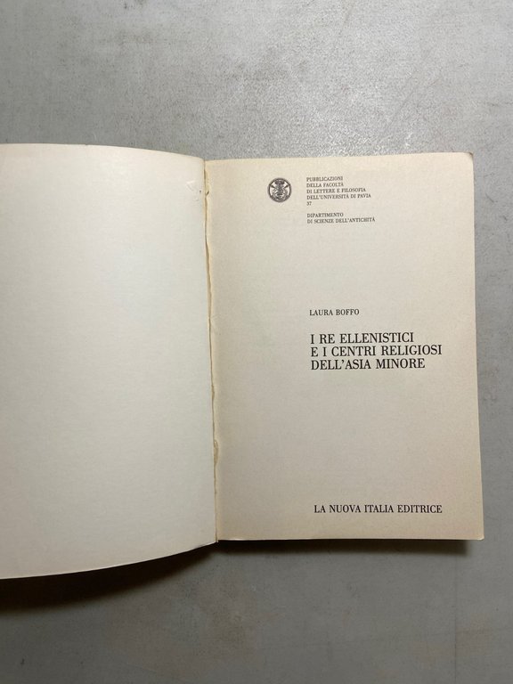 Boffo,I RE ELLENISTICI E I CENTRI RELIGIOSI DELL’ASIA MINORE,Nuova Italia … | Immagine Gallery 2