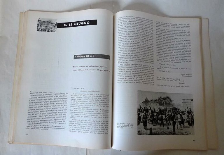 BOLOGNA.Rivista del Comune.12 GIUGNO 1859[storia,Risorgimento,insurrezione