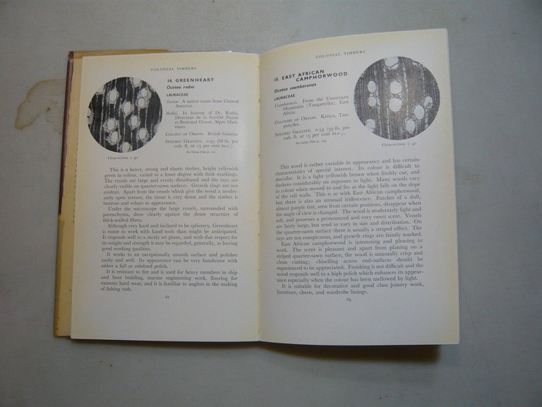 Bond,COLONIAL TIMBERS,Pitman Books, Londra, 1950[legname,artigianato