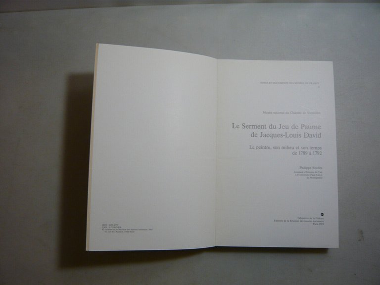 Bordes,LE SERMENT DU JEU DE PAUME DE J-L. DAVID,Parigi,1983