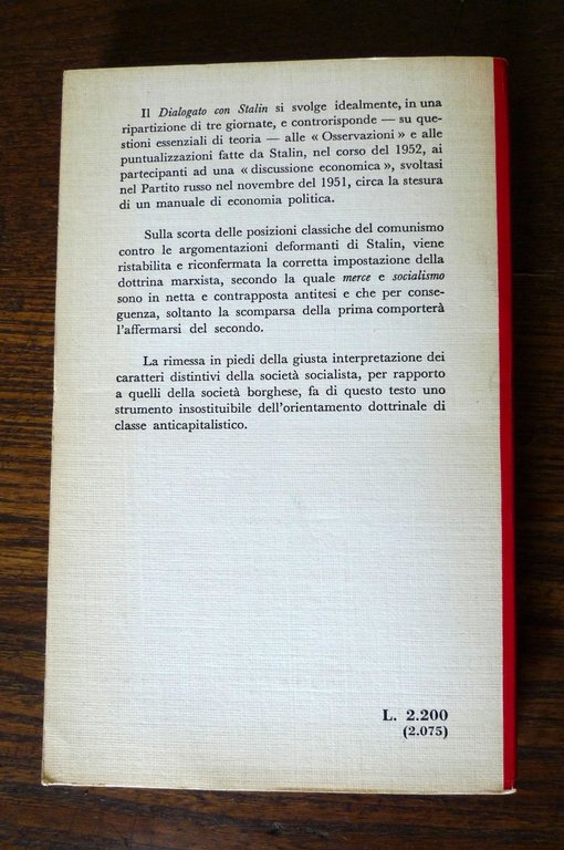 Bordiga,DIALOGATO CON STALIN,1975 Ed.Sociali[TESTI DEL COMUNISMO