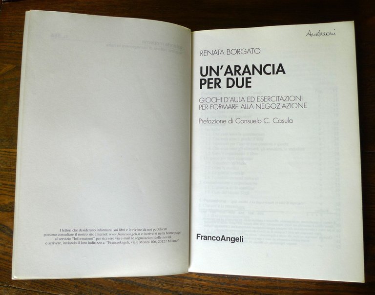 Borgato,UN'ARANCIA PER DUE.FORMARE ALLA NEGOZIAZIONE,2006[giochi,management | Immagine Gallery 3