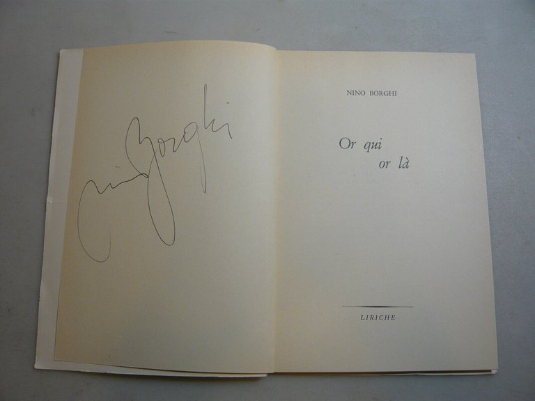 Borghi,OR QUI OR LA',Bologna,1963