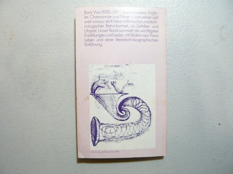 Boris Vian,DER DESERTEUR.Chansons, satire und Erzählungen, 1980[Klaus Volker