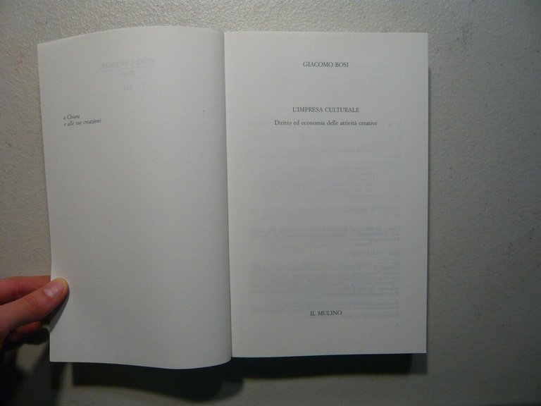 Bosi,L’IMPRESA CULTURALE diritto ed economia delle attività creative, 2017