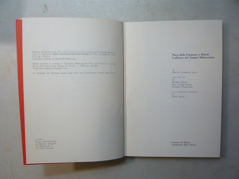 Bromberg Lavin,PIERO DELLA FRANCESCA A RIMINI.L’affresco nel Tempio Malatestiano