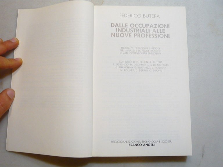 Butera,DALLE OCCUPAZIONI INDUSTRIALI ALLA NUOVE PROFESSIONI,Franco Angeli 1987