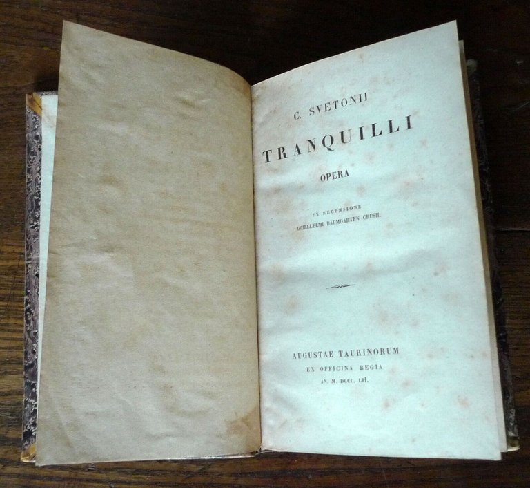 C.SVETONII TRANQUILLI,OPERA,1852[Svetonio,OPERE,Baumgarten-Crusius,storia ROMA