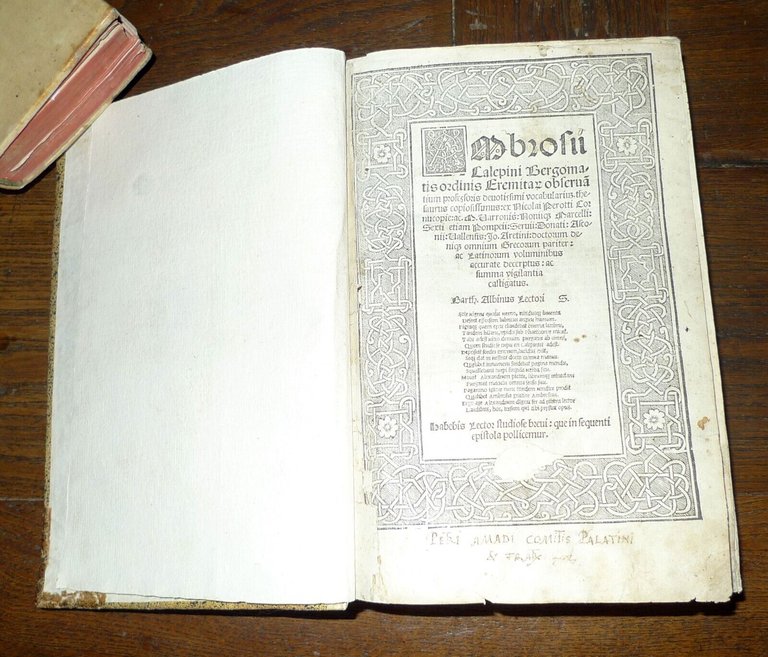 Calepino,AMBROSII CALEPINI VOCABOLARIUS THESAURUS,1522 PAGANINI[vocabolario