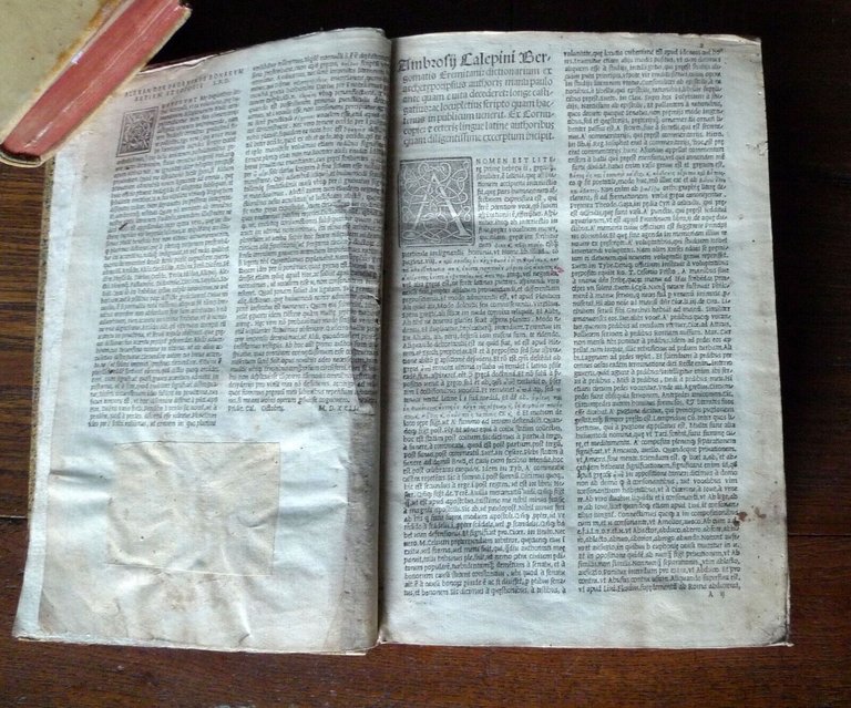 Calepino,AMBROSII CALEPINI VOCABOLARIUS THESAURUS,1522 PAGANINI[vocabolario