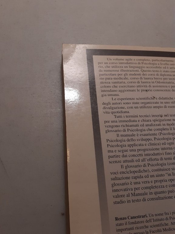 Canestrari, Godino, MANUALE DI PSICOLOGIA, CLUEB, Bologna, 1994