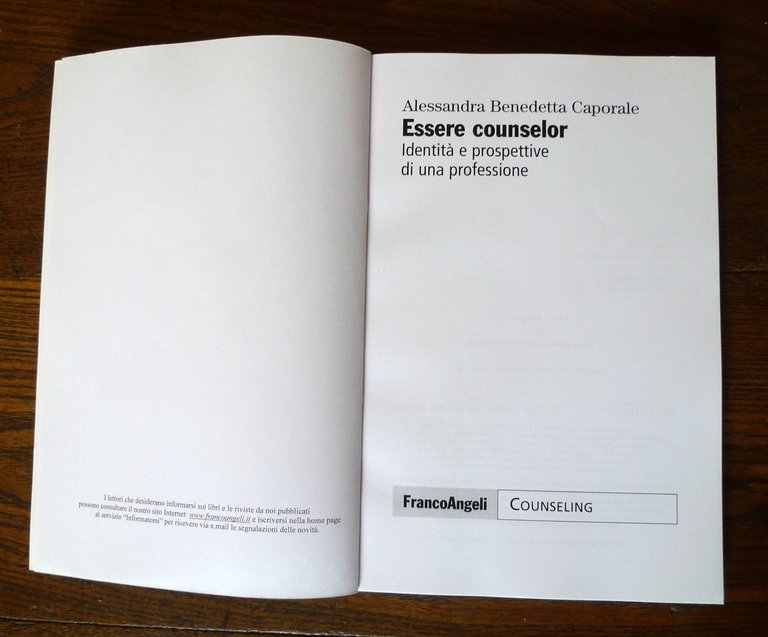 Caporale,ESSERE COUNSELOR.Identità e prospettive di una professione[COUNSELING