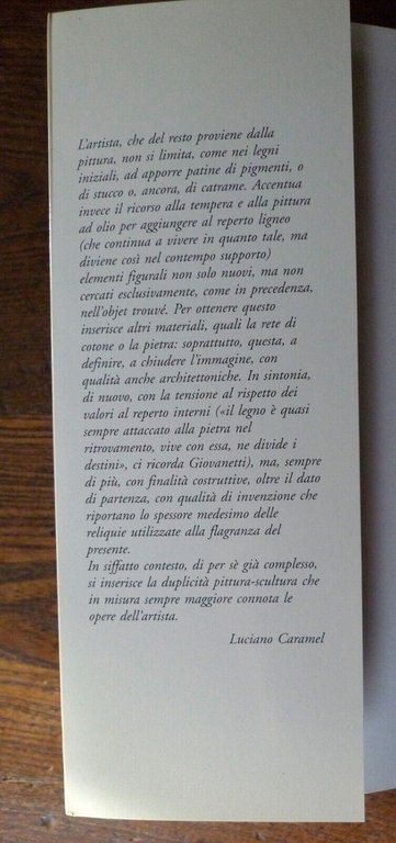 Caramel,Mario GIOVANETTI.La rivincita della pittura,'93[arte contemporanea,legno