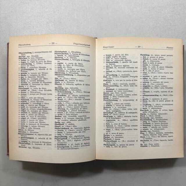 Carboni,DIZIONARIO TECNICO-SCIENTIFICO TEDESCO ITALIANO,Patron 1965[chimica