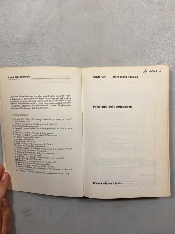 Carli,Paniccia, PSICOLOGIA DELLA FORMAZIONE, il Mulino 1999