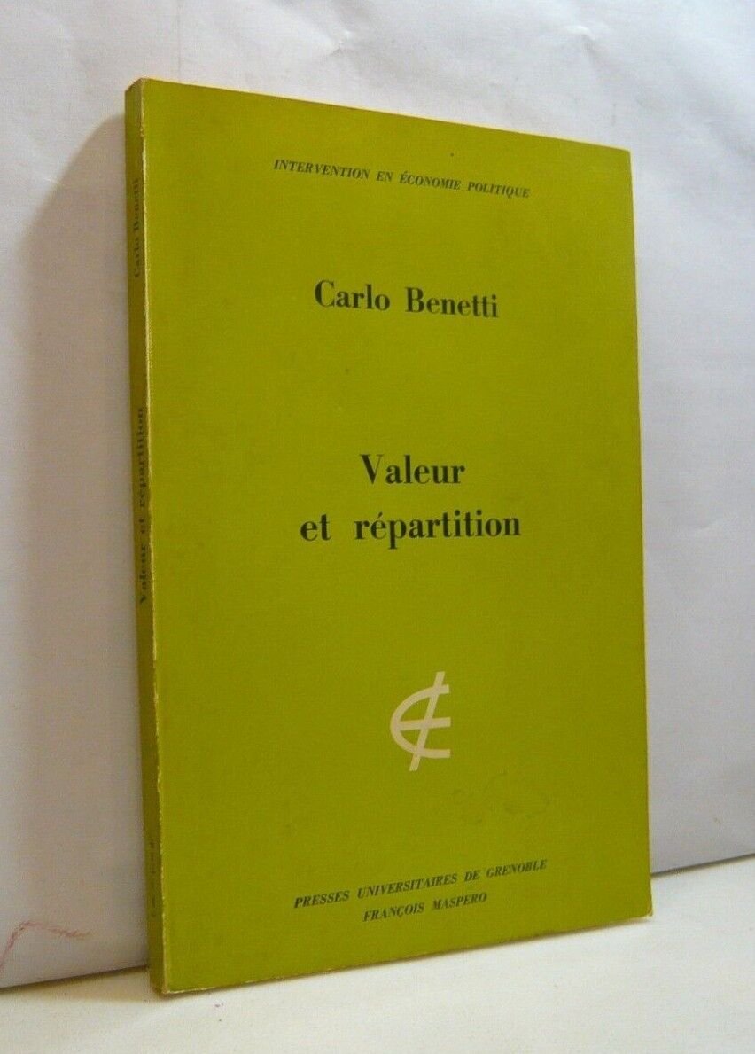 Carlo Benetti,VALEUR ET REPARTITION,Grenoble, 1976