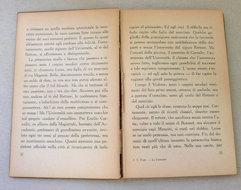 Carlo Foley,LE CORNALINE.Romanzo,Sonzogno 1924