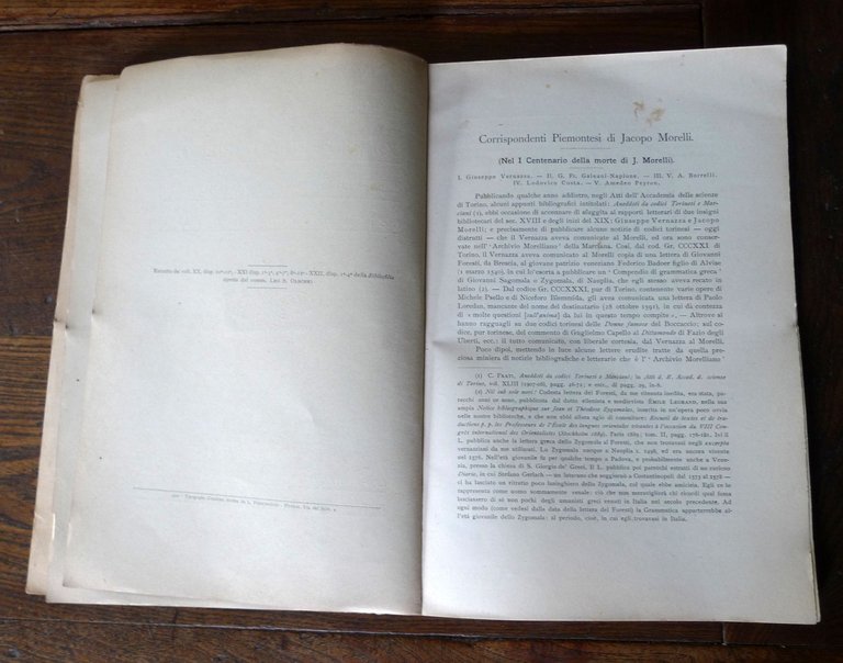 Carlo Frati,CORRISPONDENTI PIEMONTESI DI JACOPO MORELLI,1920 Olschky[paleografia | Immagine Gallery 3