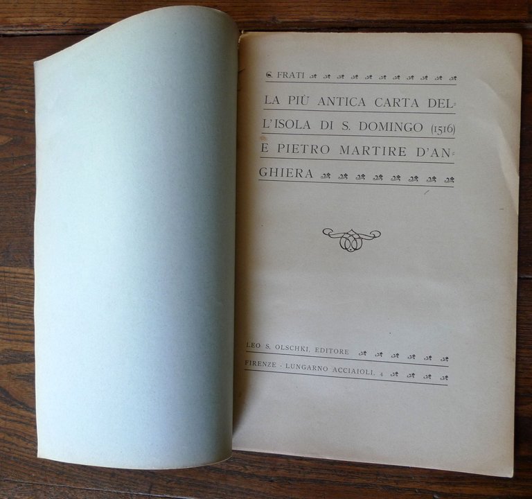 Carlo Frati,LA PIÙ ANTICA CARTA DELL'ISOLA DI S.DOMINGO(1516),1921 Olschky | Immagine Gallery 2