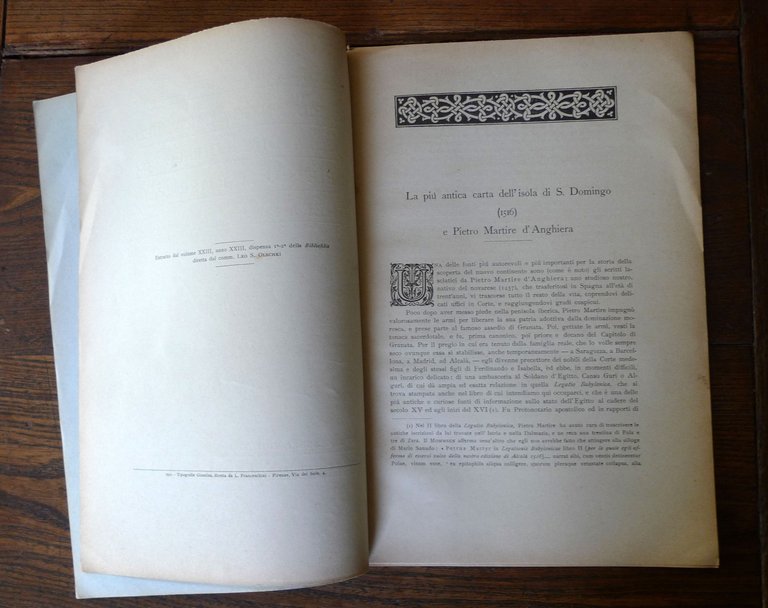 Carlo Frati,LA PIÙ ANTICA CARTA DELL'ISOLA DI S.DOMINGO(1516),1921 Olschky | Immagine Gallery 3