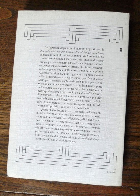 Carlo Mattogno,LA "ZENTRALBAULEITUNG DER WAFFEN-SS UND POLIZEI AUSCHWITZ",1998