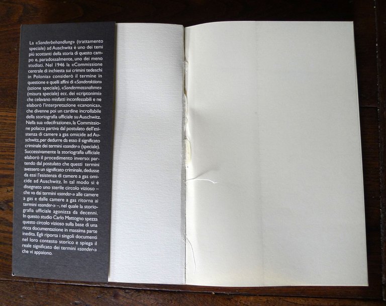 Carlo Mattogno,"SONDERBEHANDLUNG" AD AUSCHWITZ.Genesi e significato,2001 Edizioni di Ar