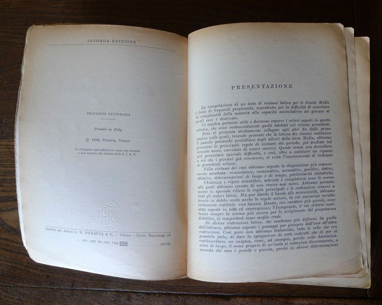Carlo Piazzino,VIA LATINA.SINTASSI LATINA PER LA SCUOLA,1958 Paravia[manuale | Immagine Gallery 3