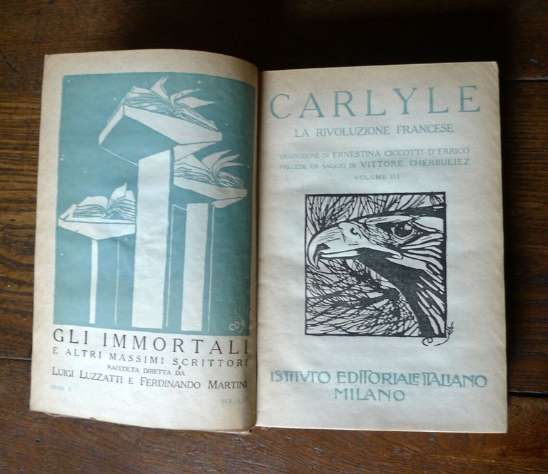 Carlyle,LA RIVOLUZIONE FRANCESE.3 VOLL,Ist.Editoriale Italiano[Luzzati-Martini