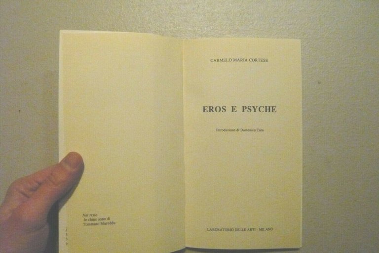 Carmelo Maria Cortese,EROS E PSYCHE,Milano 1991[poesia,Domenico Cara