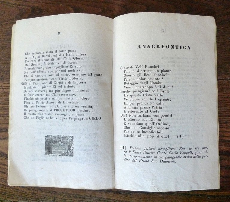 CARMI FUNEBRI CONSACRATI ALLA MEMORIA DELL'ILLUSTRE ANTONIO SILVANI,1847 Bologna | Immagine Gallery 5