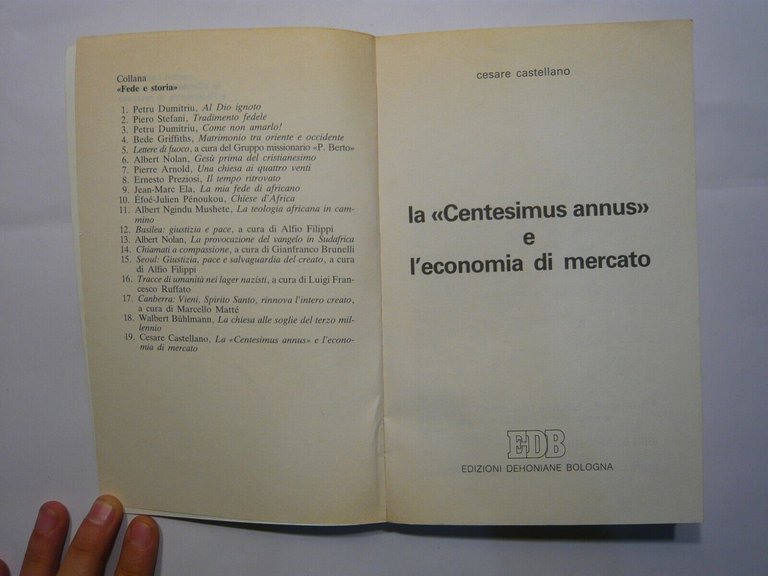 Castellano,LA CENTESIMUS ANNUS E L’ECONOMIA DI MERCATO[teologia,economia