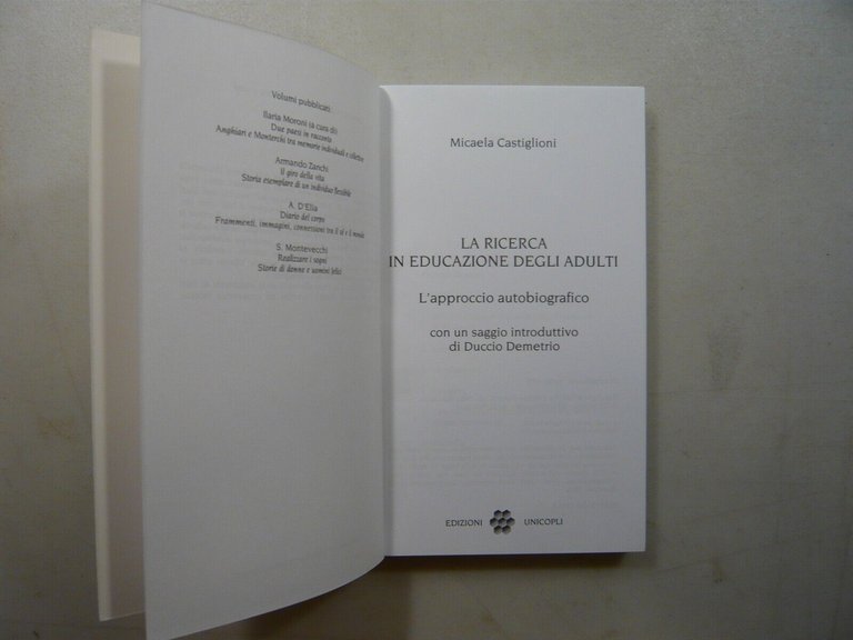 Castiglioni,LA RICERCA IN EDUCAZIONE DEGLI ADULTI,Unicopli 2002