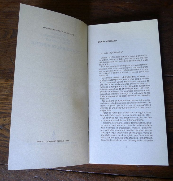 CATALOGO..CORTIGIANE DI VENETIA 1984 Centro Int.della Grafica di Venezia