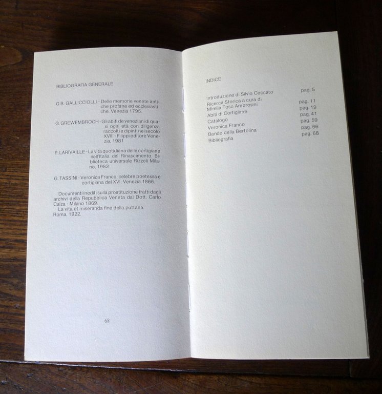CATALOGO..CORTIGIANE DI VENETIA 1984 Centro Int.della Grafica di Venezia