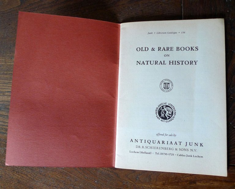 Catalogo OLD & RARE BOOKS ON NATURAL HISTORY,Antiquariaat Junk[libri antichi | Immagine Gallery 2