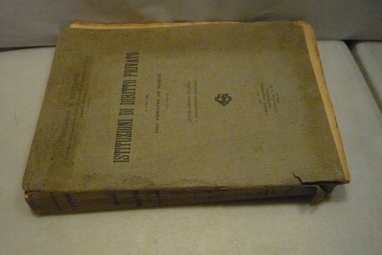Cattaneo,ISTITUZIONI DI DIRITTO PRIVATO,Giappichelli, Torino, 1928