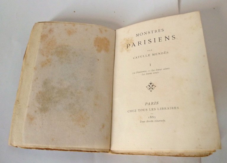 CATULLE MENDÈS,MONSTRES PARISIENS I(Série)1883[novelle,Parigi,La Pénitente