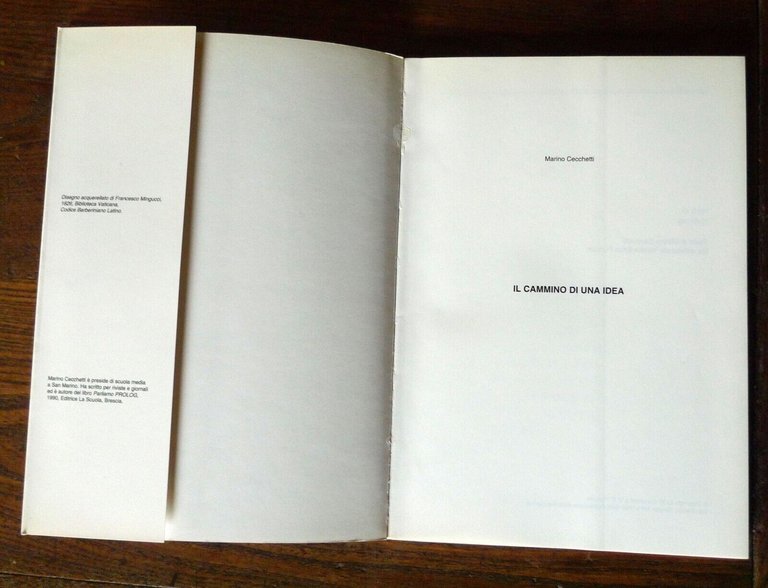 Cecchetti,IL CAMMINO DI UNA IDEA.Come San Marino si è salvato,1991[STORIA