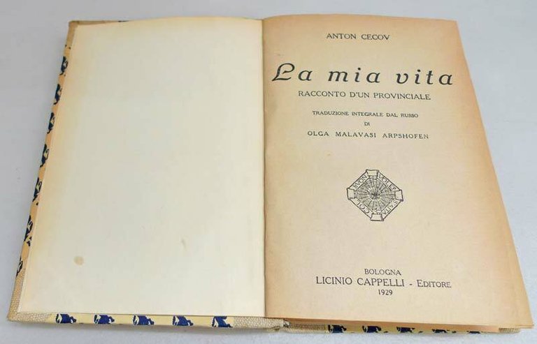 Cecov,LA MIA VITA.Racconto d'un provinciale,Cappelli 1929[narrativa russa,Cechov