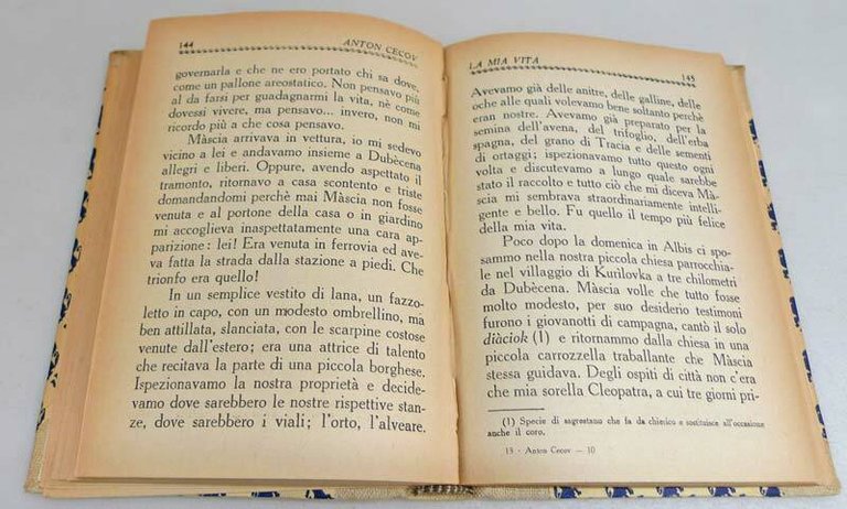 Cecov,LA MIA VITA.Racconto d'un provinciale,Cappelli 1929[narrativa russa,Cechov