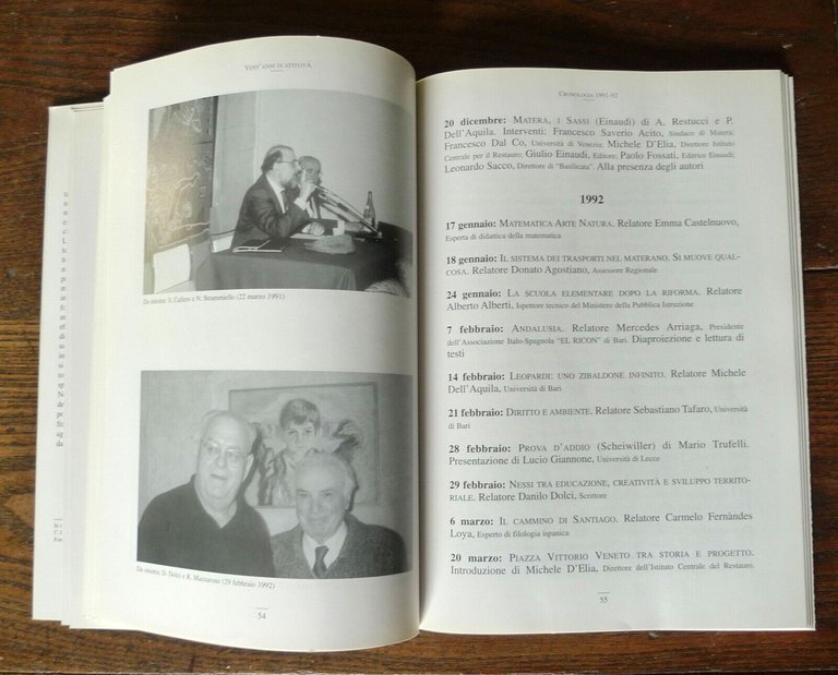 CENTRO CARLO LEVI.VENT'ANNI DI ATTIVITÀ 1980-2000.Matera in Palazzo Lanfranchi