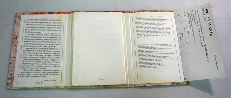 CERVO VOLANTE.Rivista di arte & poesia 1981-1983[Spatola,Sanguineti,Bonito Oliva