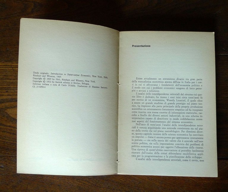 Chiou-shuang Yan,L'ANALISI DELLE INTERDIPENDENZE STRUTTURALI,'72 Mulino[ECONOMIA