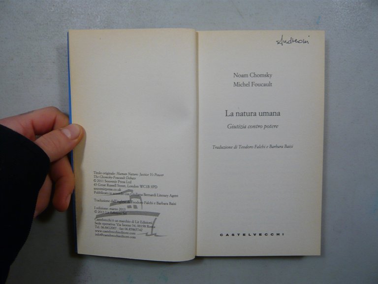 Chomsky,Foucault,LA NATURA UMANA.Giustizia Contro Potere,Castelvecchi 2013